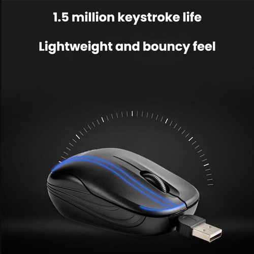 Mouse cablato retrattile